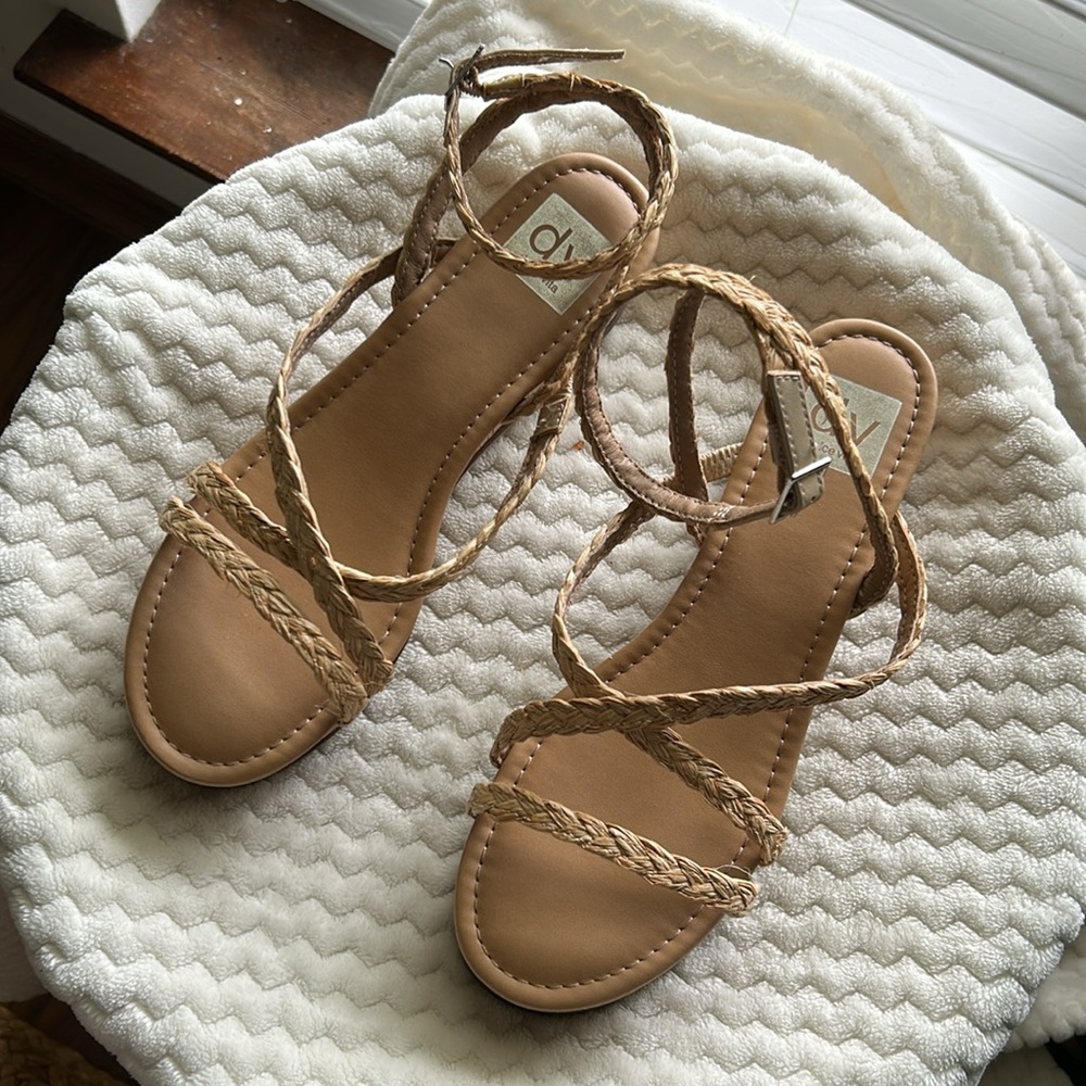 Dolce Vita Tan Braided Platform Sandals